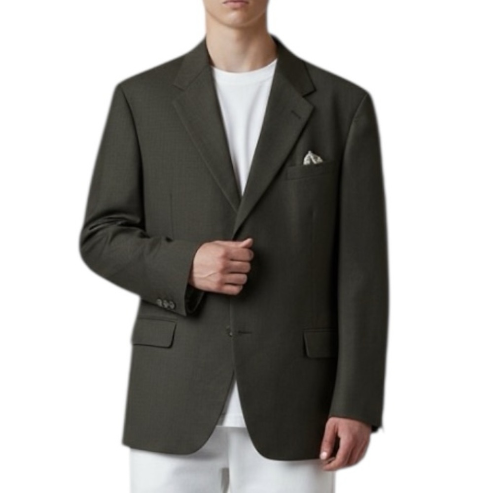 Tommy Hilfiger Charcoal Gray Wool Sport  Coat Size 48 L Three Button Blazer